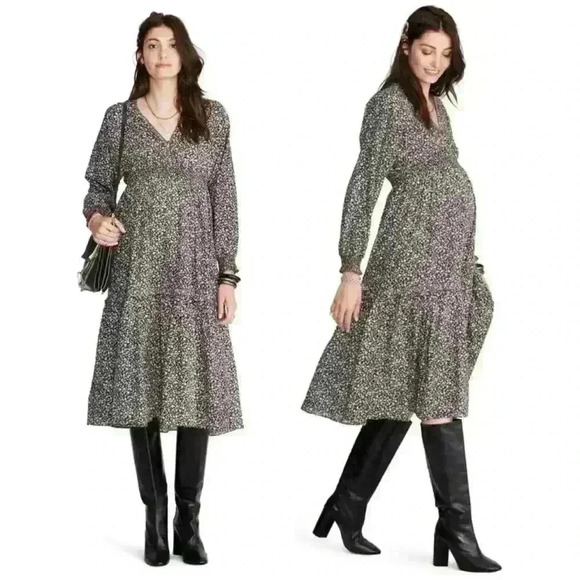 Hatch Collection Eloise Floral Prairie Maxi Cottagecore Dress Maternity Size S - Picture 9 of 11